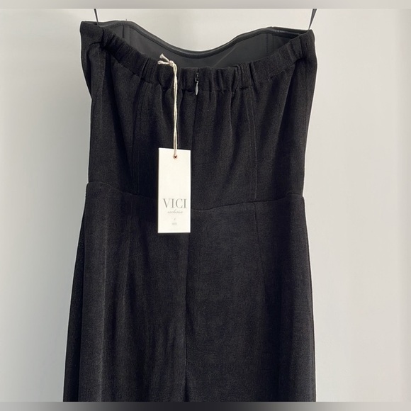 STRAPLESS TRUMPET MAXI DRESS - BLACK - S - Picture 4 of 6